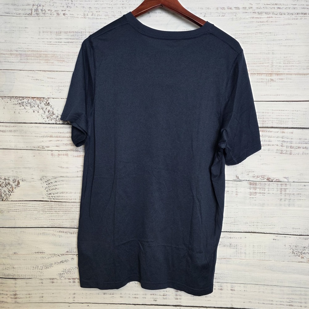 Nike Dri Fit‎ West Virginia Football Short Sleeve Shirt Mens Large Navy Blue - Picture 3 of 11
